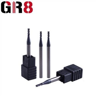 2-schneidiger, flacher Fräser mit Mikrodurchmesser